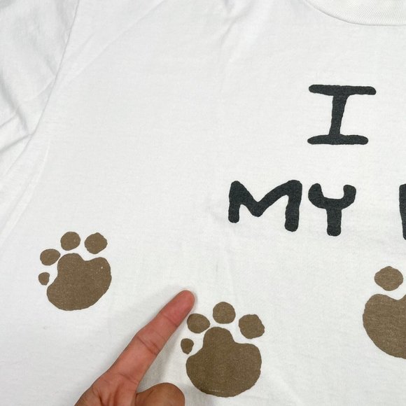 Vintage Shoebox Greetings Hallmark T Shirt- I Love My Dog(s)- NO Size - Picture 6 of 12